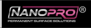 A black and pink logo for the dupont surface solutions company.